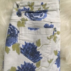 White Floral Jeans